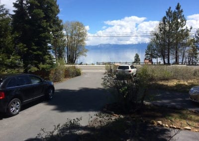 Photo of Lake Tahoe and paved roads