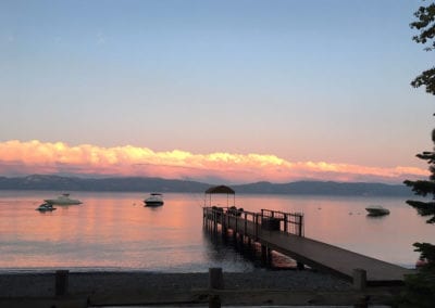 Photo of the dock at sunset